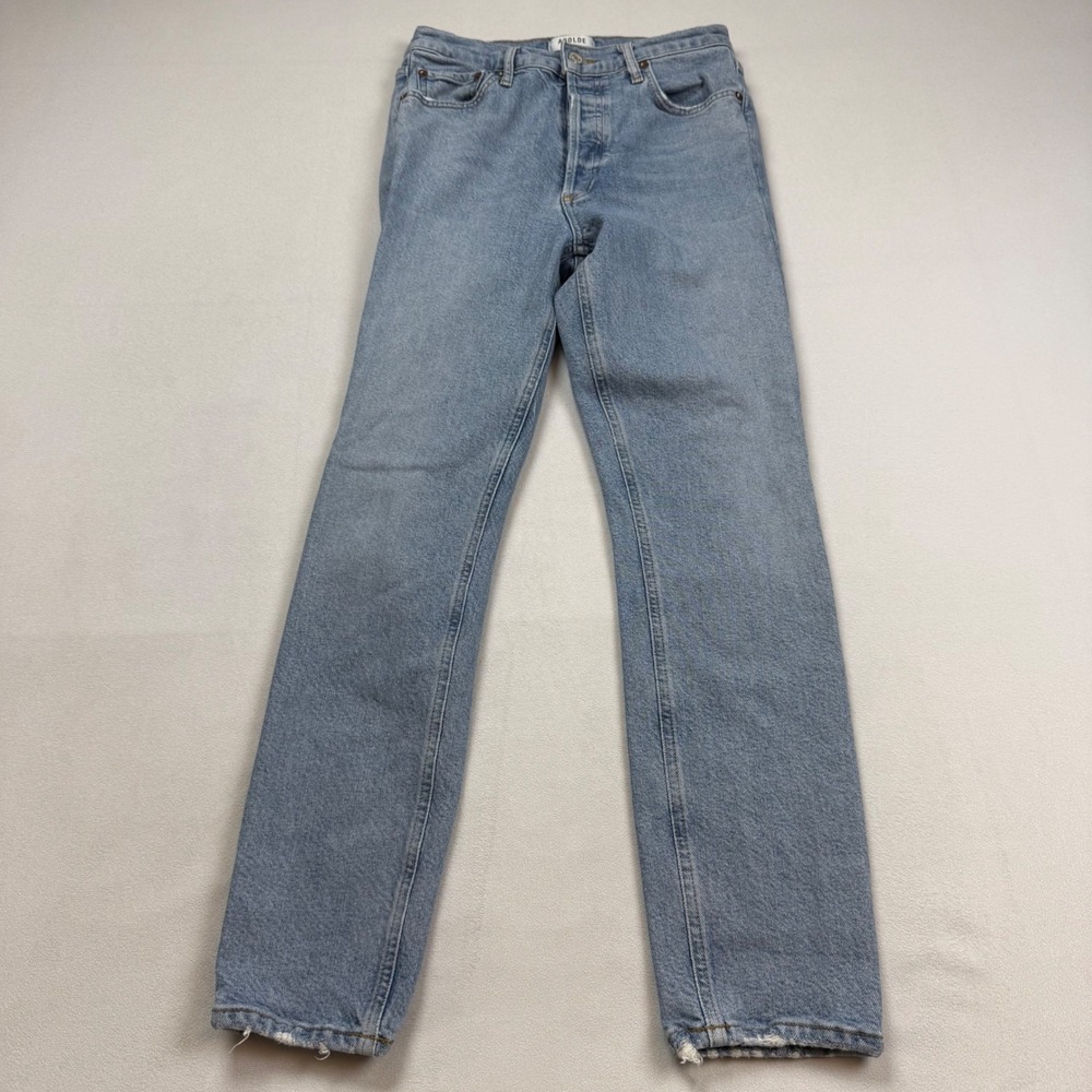 AGOLDE Nico High Rise Slim Straight Jeans Light Wash Indigo A093B-1255 Size 26